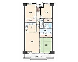 秀和平塚レジデンス 3LDKの間取図画像