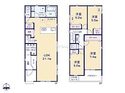 海老名市東柏ケ谷4丁目 新築戸建 全2棟 1号棟