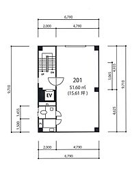 堂北山二ビルの間取図画像