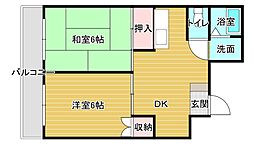 ベルツ 2DKの間取図画像