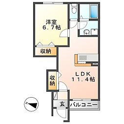 グレイスランド 1LDKの間取図画像