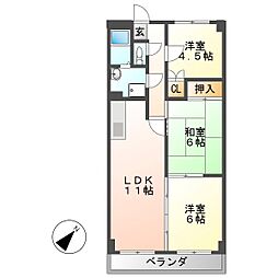 シントクマンション 3LDKの間取図画像