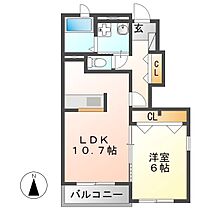 コットンハウスB  ｜ 岐阜県中津川市手賀野（賃貸アパート1LDK・1階・44.24㎡） その2