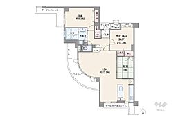 ユニーブル御影山手 2SLDKの間取図画像