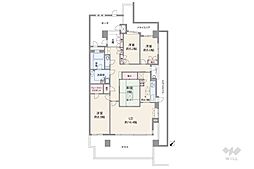 御影山手シティハウス 4LDKの間取図画像