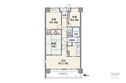 魚崎南パーク・ホームズ壱番館 3LDKの間取図画像