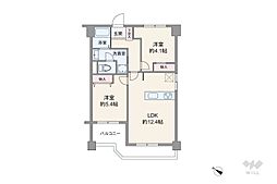 甲南メゾン本山 2LDKの間取図画像