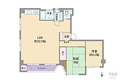 ジョイフル御影 2LDKの間取図画像
