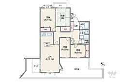 御影東パークハイム 4LDKの間取図画像