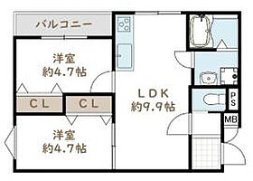 M・Celest柏原今町  ｜ 大阪府柏原市今町２丁目（賃貸アパート2LDK・1階・43.30㎡） その2