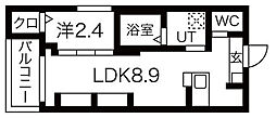 エヌエム・キャトフ-ヴァン-セット 1LDKの間取図画像