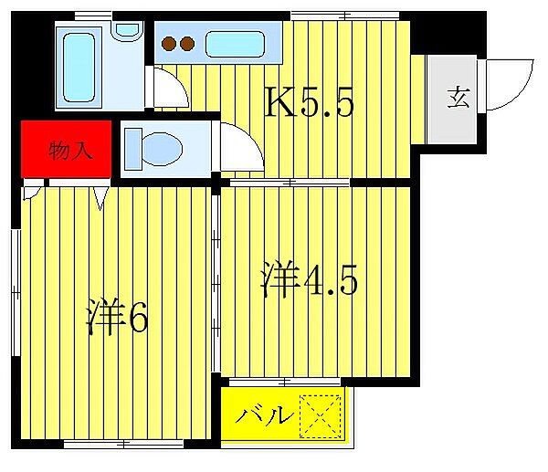 メゾン藤掛 ｜東京都板橋区本町(賃貸マンション2K・3階・30.52㎡)の写真 その2