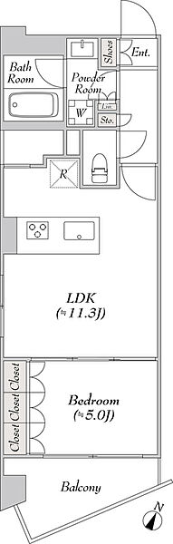 東京都板橋区本町(賃貸マンション1LDK・2階・40.09㎡)の写真 その2