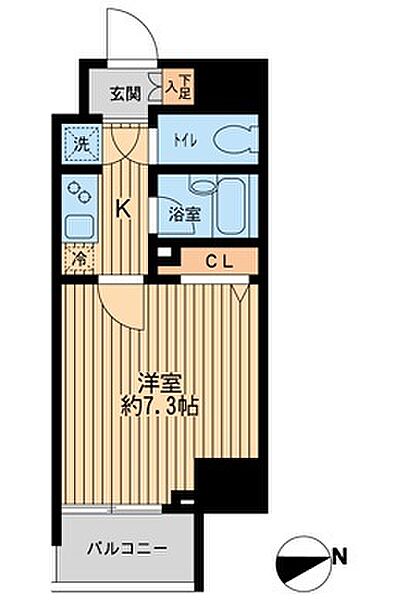 東京都新宿区弁天町(賃貸マンション1K・14階・23.26㎡)の写真 その2