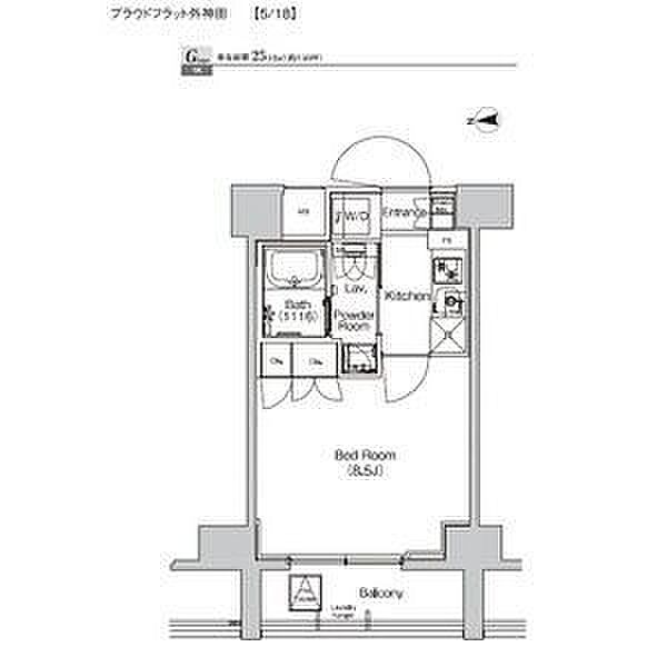 プラウドフラット外神田 707｜東京都千代田区外神田2丁目(賃貸マンション1K・7階・25.12㎡)の写真 その2