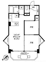 東豊エステート 1LDKの間取図画像