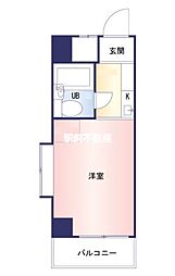 豊国久留米駅前スカイマンション ワンルームの間取図画像