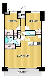 アーバンパレス諏訪野2 2LDKの間取図画像