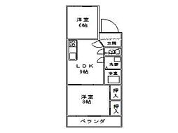ギャラック国府1 2LDKの間取図画像
