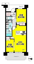 ヴェリテ千里青葉丘 2LDKの間取図画像