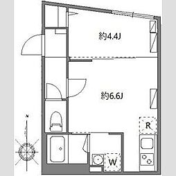 ソラシアレジデンス早稲田 1DKの間取図画像