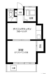 東京メトロ東西線 早稲田駅 徒歩3分の賃貸アパート 1階1DKの間取り