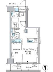 JR総武線 大久保駅 徒歩6分の賃貸マンション 3階1LDKの間取り