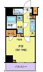 東京メトロ有楽町線 江戸川橋駅 徒歩6分の賃貸マンション 8階1Kの間取り