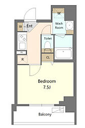新宿区早稲田鶴巻町マンション 1Kの間取図画像