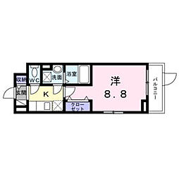 東京メトロ副都心線 西早稲田駅 徒歩6分の賃貸マンション 1階1Kの間取り
