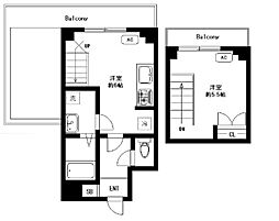 東京メトロ副都心線 西早稲田駅 徒歩6分の賃貸マンション 5階1DKの間取り