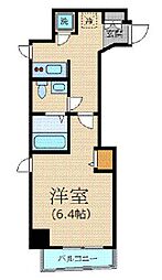 都営大江戸線 東新宿駅 徒歩2分の賃貸マンション 5階1Kの間取り