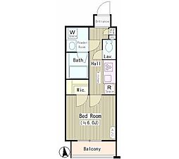 小田急小田原線 参宮橋駅 徒歩7分の賃貸マンション 1階1Kの間取り
