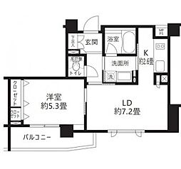 東京メトロ千代田線 代々木公園駅 徒歩5分の賃貸マンション 2階1LDKの間取り