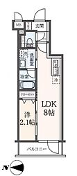 ハーモニーレジデンス東新宿 1LDKの間取図画像