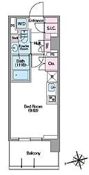 COMFORIA東新宿ステーションフロント ワンルームの間取図画像