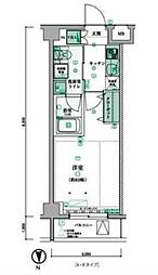 LIVCITY西早稲田 1Kの間取図画像
