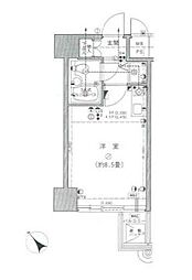 藤和シティコープ早稲田 ワンルームの間取図画像