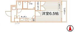 ディアレンス戸山公園 1Kの間取図画像