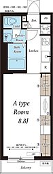 リブリ・ミライト 1Kの間取図画像