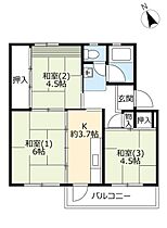 UR富田  ｜ 大阪府高槻市牧田町（賃貸マンション3K・4階・45.81㎡） その2