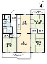 UR光明台  ｜ 大阪府和泉市光明台3丁目（賃貸マンション3LDK・2階・68.47㎡） その2