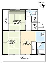 UR泉南一丘  ｜ 大阪府泉南市信達大苗代（賃貸マンション1LDK・4階・41.63㎡） その2