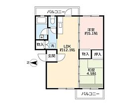 UR泉南一丘  ｜ 大阪府泉南市信達大苗代（賃貸マンション2LDK・2階・53.75㎡） その2