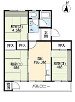 UR泉北竹城台二丁  ｜ 大阪府堺市南区竹城台（賃貸マンション2LDK・4階・52.47㎡） その2