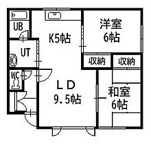 マルサ3号 D ｜ 北海道旭川市神居三条10丁目（賃貸アパート2LDK・2階・56.70㎡） その2