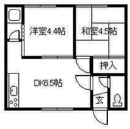 旭扇マンション 7｜北海道旭川市四条通23丁目(賃貸アパート2DK・2階・34.78㎡)の写真 その2