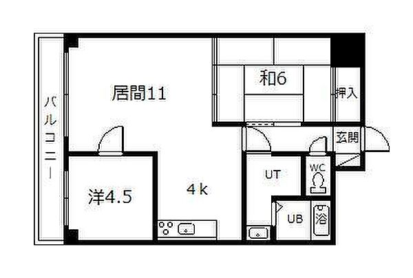 5.3ハイム 103｜北海道旭川市五条通3丁目(賃貸マンション2LDK・1階・56.30㎡)の写真 その2