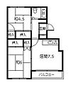 美園マンション2号3階3.7万円