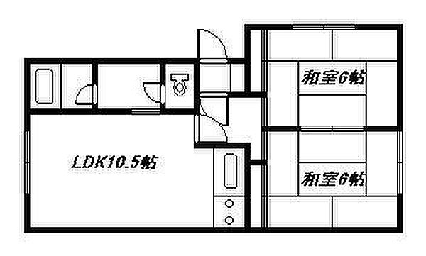 ドエルたけや 105｜北海道旭川市十条通21丁目(賃貸アパート2LDK・1階・48.60㎡)の写真 その2